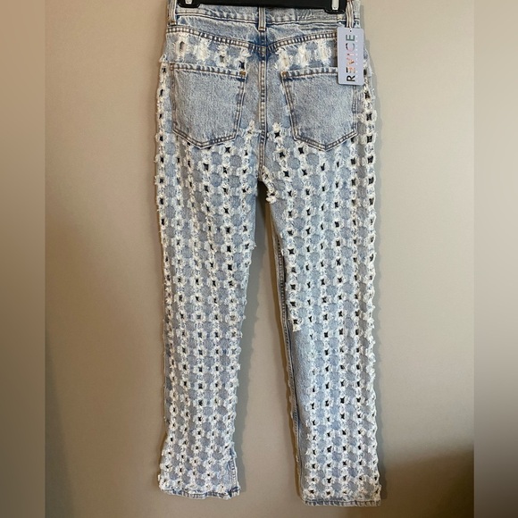NWT Revice Laser Cut Jeans Distressed Size 27 - Picture 9 of 13